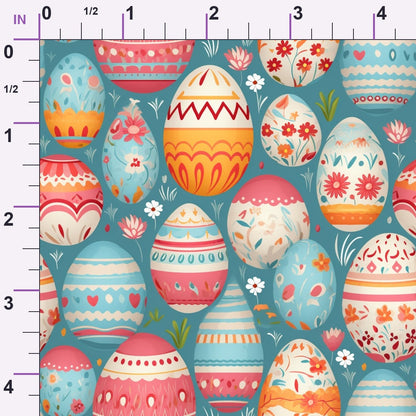Pysanky Garden Pattern 4 Minky Fabric