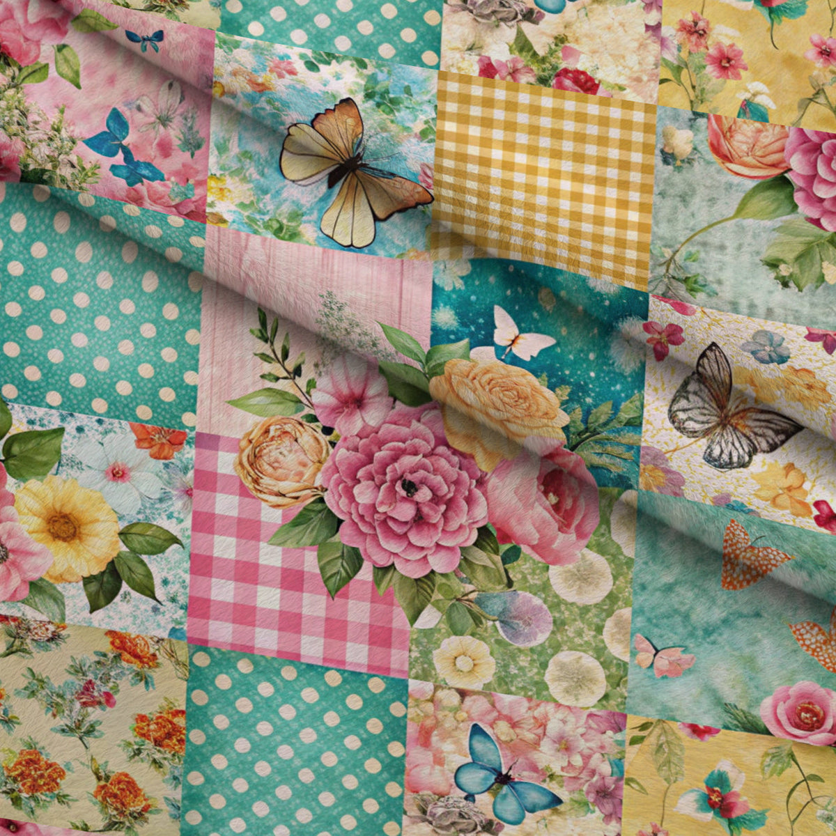 Quilted Daisies Pattern 11 Minky Fabric