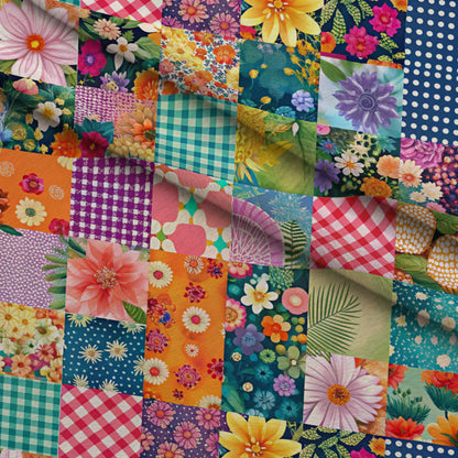 Quilted Daisies Pattern 15 Minky Fabric