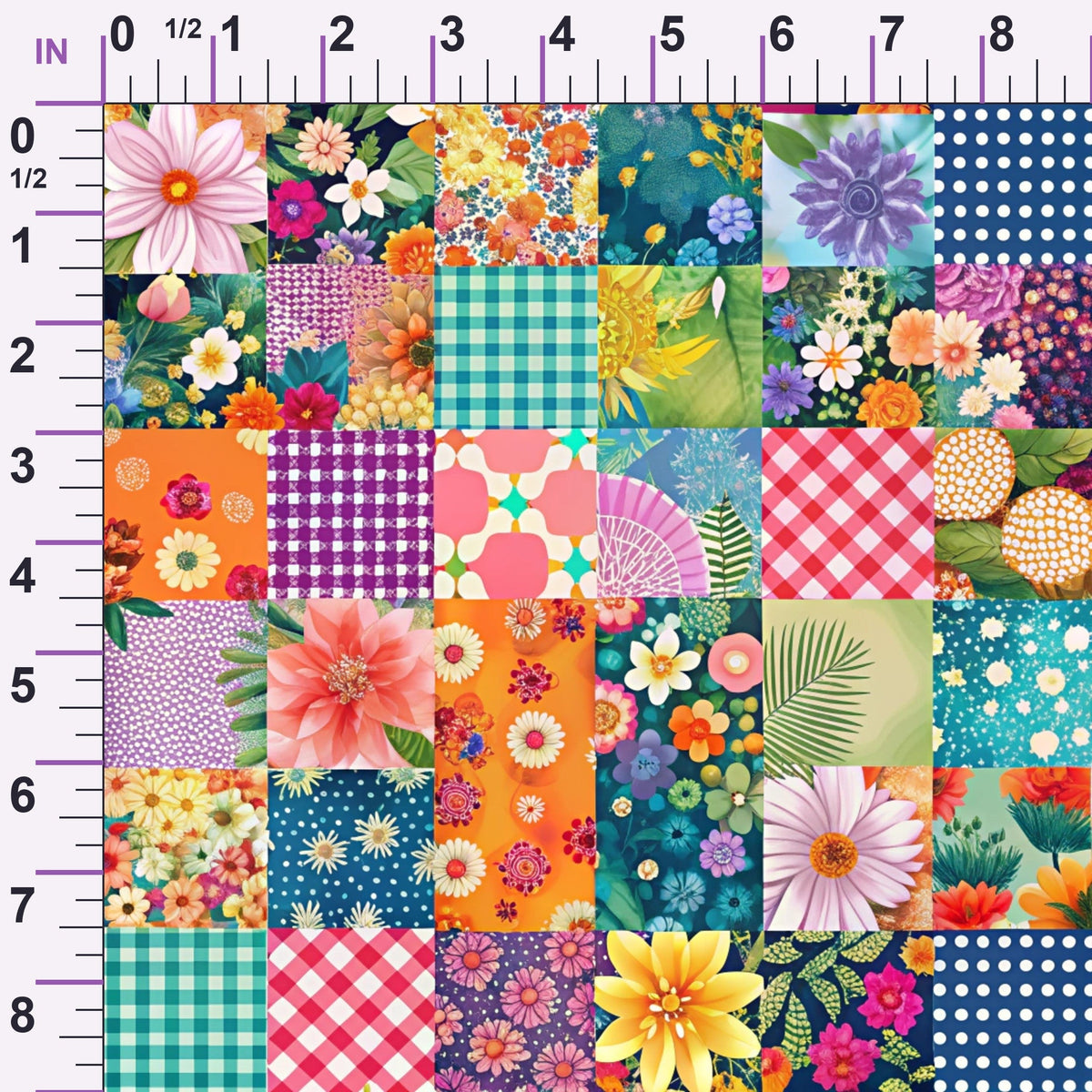 Quilted Daisies Pattern 15 Minky Fabric