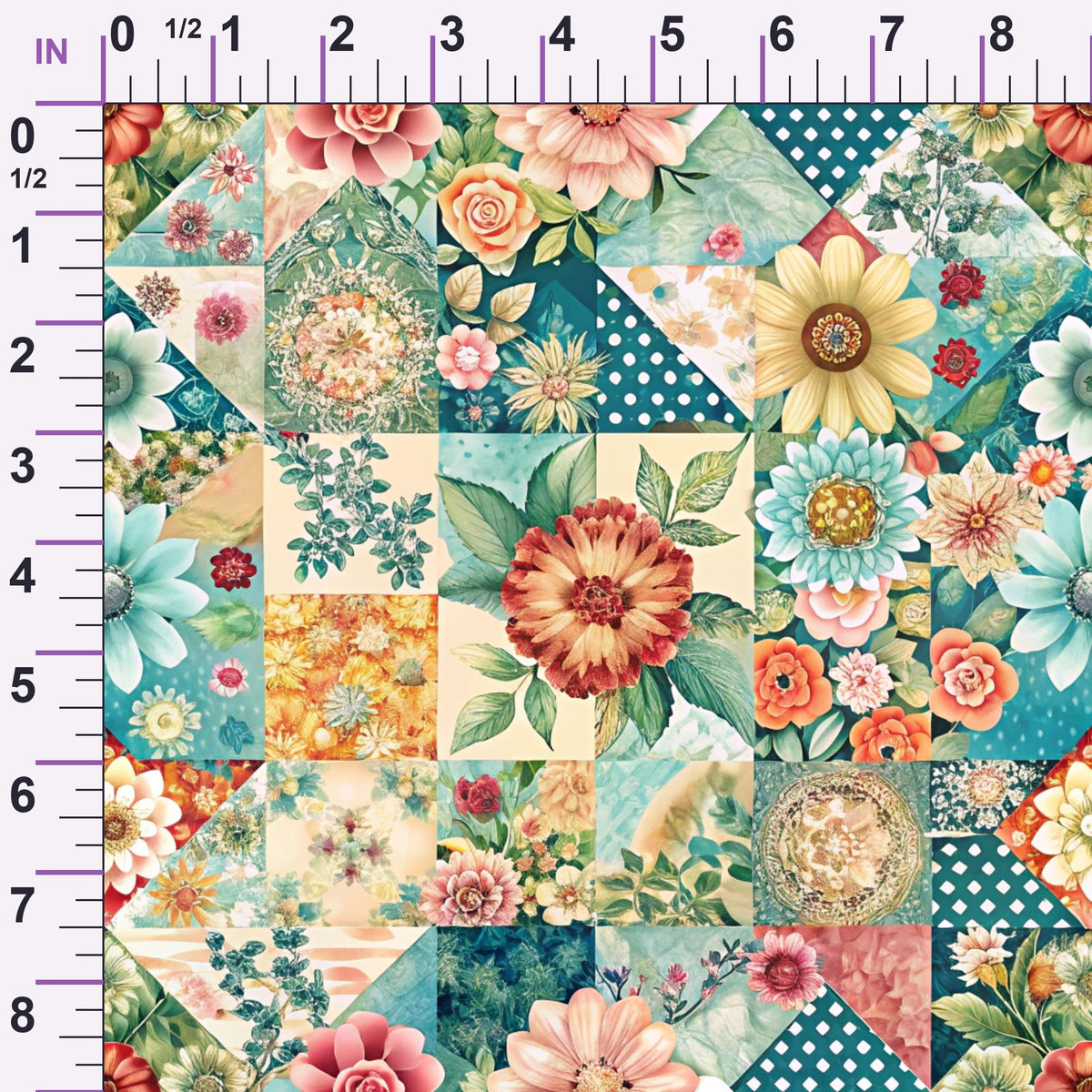 Quilted Daisies Pattern 17 Minky Fabric