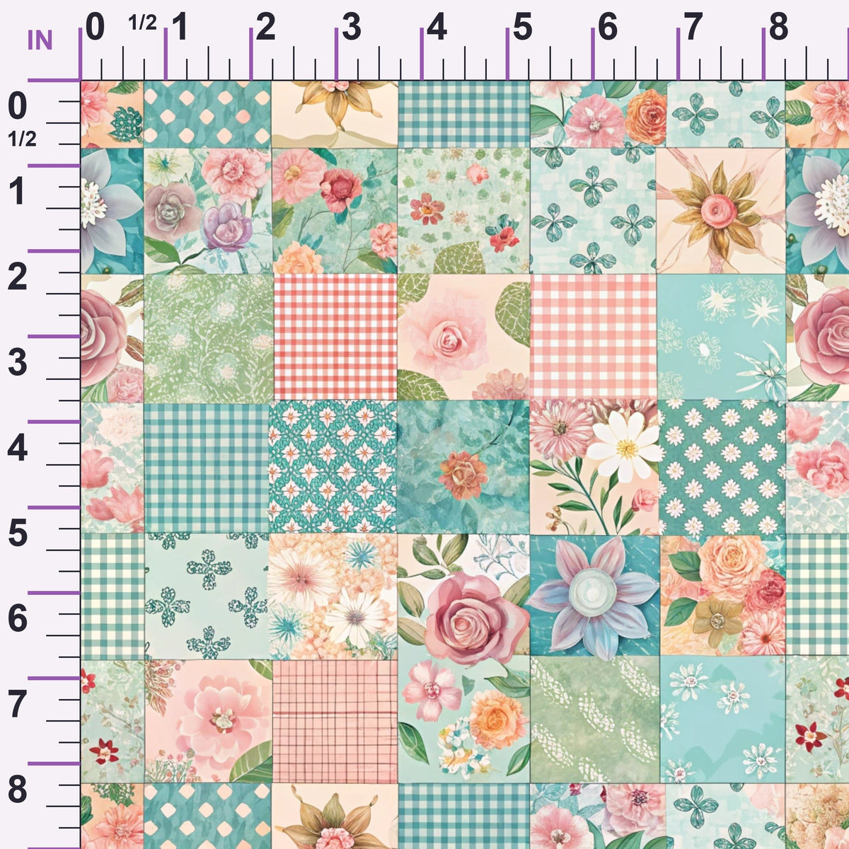 Quilted Daisies Pattern 2 Minky Fabric