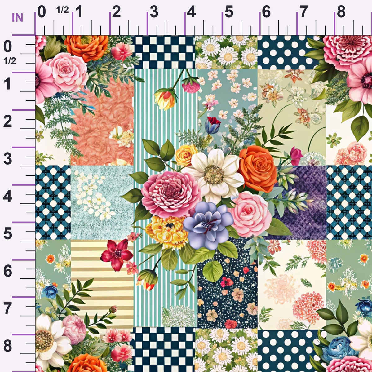 Quilted Daisies Pattern 20 Minky Fabric