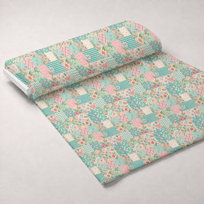Quilted Daisies Pattern 3 Minky Fabric