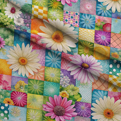 Quilted Daisies Pattern 31 Minky Fabric