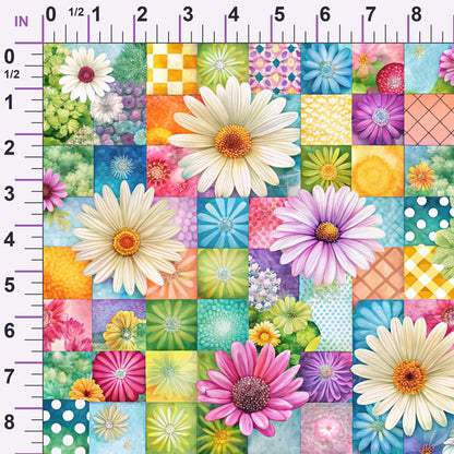 Quilted Daisies Pattern 31 Minky Fabric