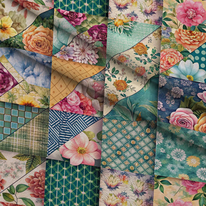 Quilted Daisies Pattern 5 Minky Fabric