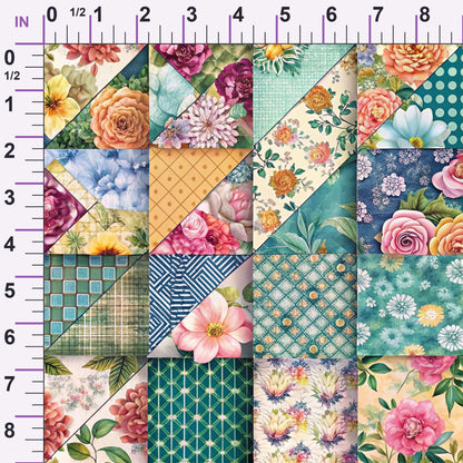 Quilted Daisies Pattern 5 Minky Fabric