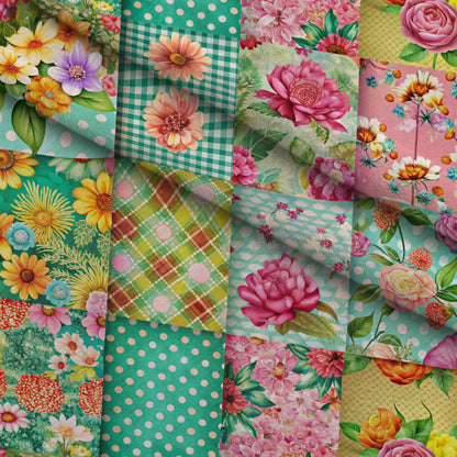 Quilted Daisies Pattern 8 Minky Fabric