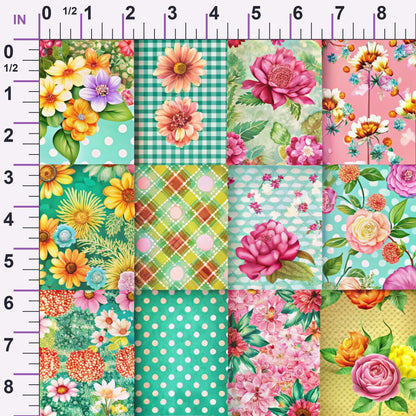 Quilted Daisies Pattern 8 Minky Fabric