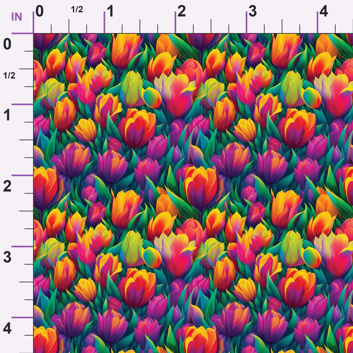 Rainbow Blooms Pattern 10 Minky Fabric