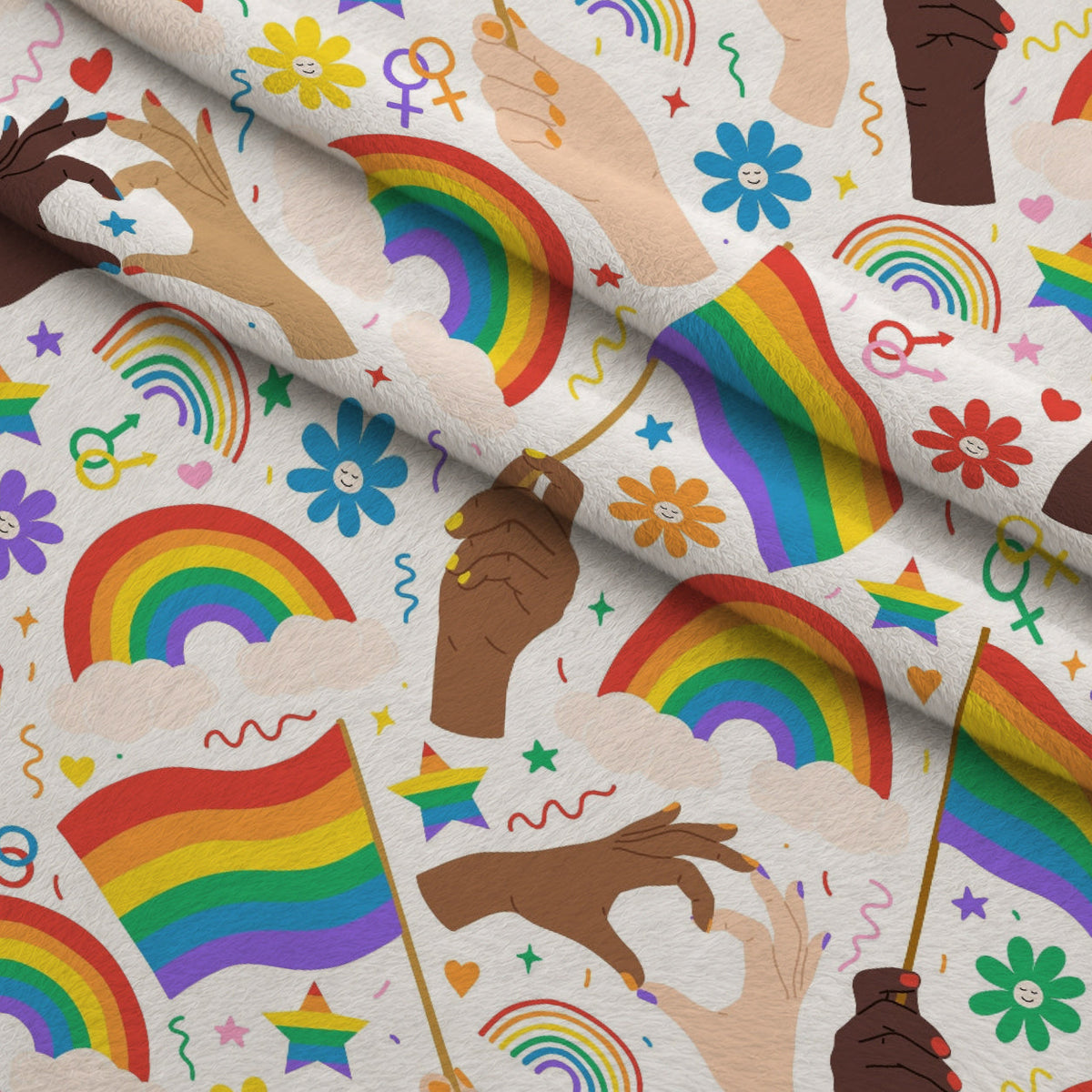 Rainbow Daydream Pattern 2 Minky Fabric