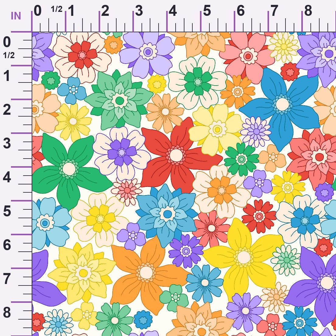 Rainbow Daydream Pattern 3 Minky Fabric