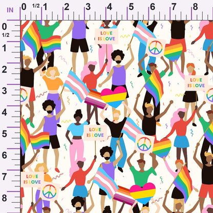Rainbow Daydream Pattern 8 Minky Fabric
