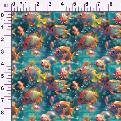 Rainbow Reef Pattern 1 Minky Fabric
