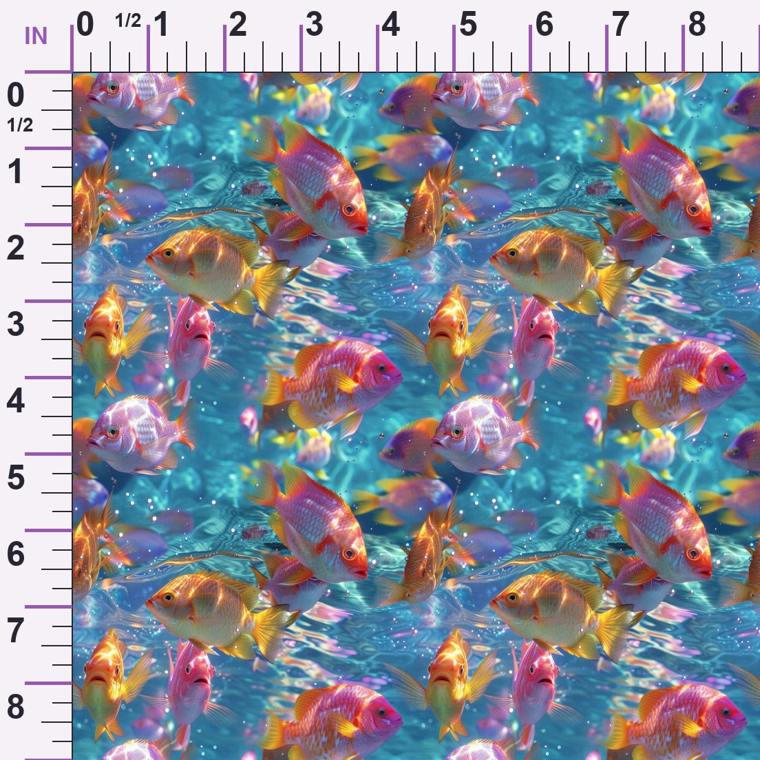 Rainbow Reef Pattern 10 Minky Fabric