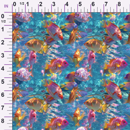 Rainbow Reef Pattern 10 Minky Fabric