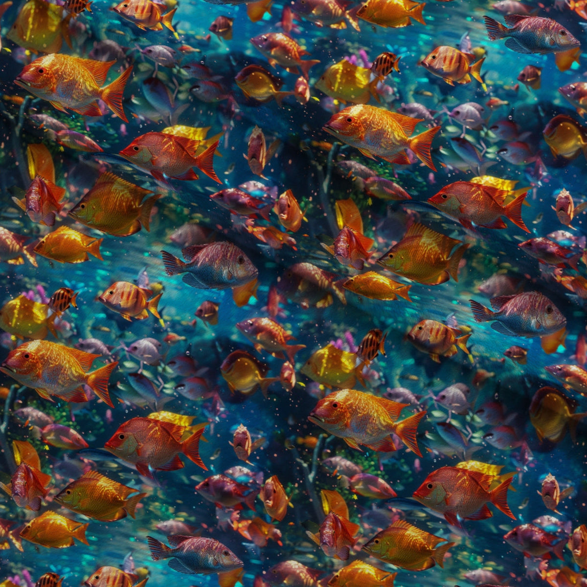 Rainbow Reef Pattern 2 Minky Fabric