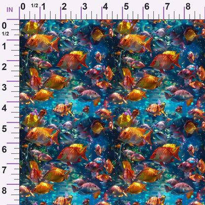 Rainbow Reef Pattern 2 Minky Fabric