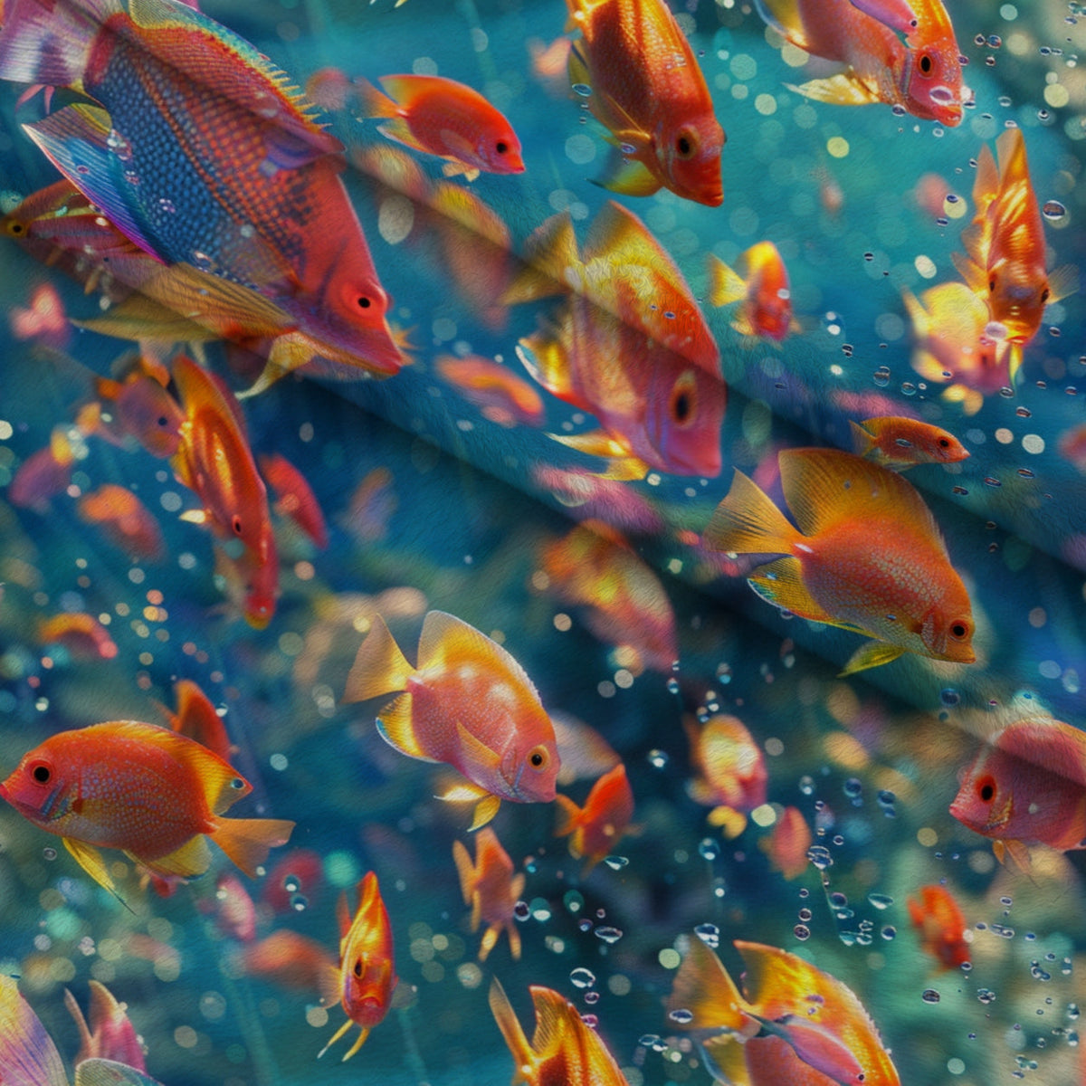 Rainbow Reef Pattern 3 Minky Fabric