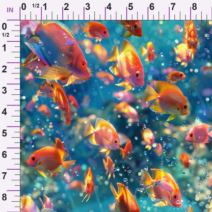 Rainbow Reef Pattern 3 Minky Fabric