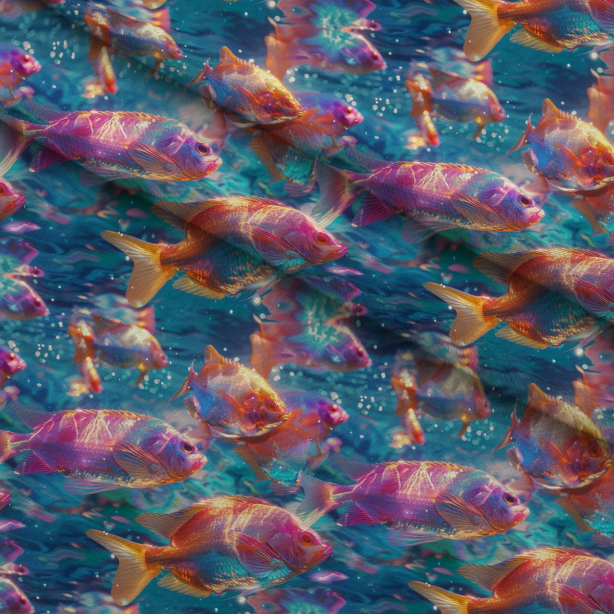 Rainbow Reef Pattern 4 Minky Fabric