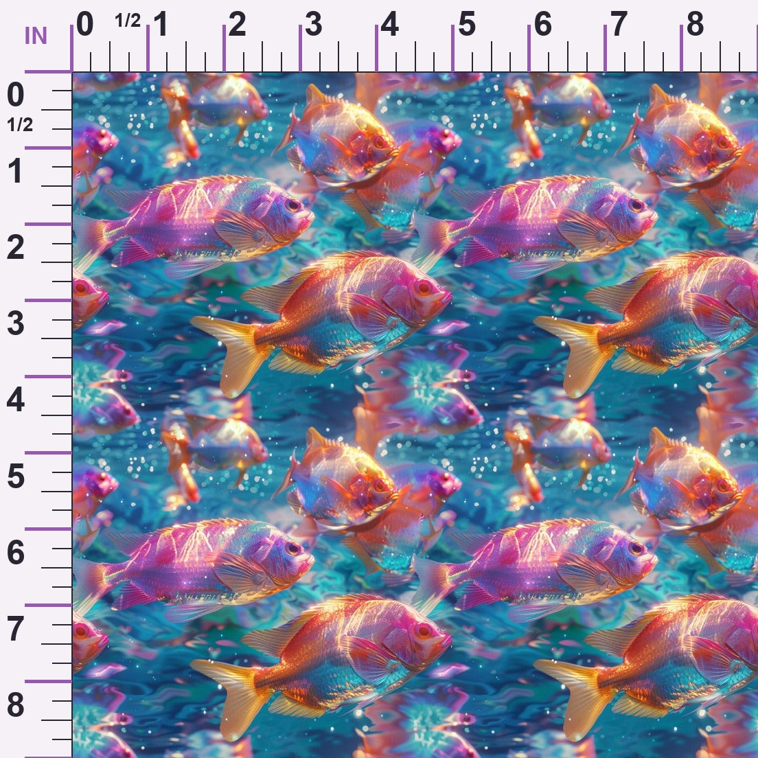 Rainbow Reef Pattern 4 Minky Fabric