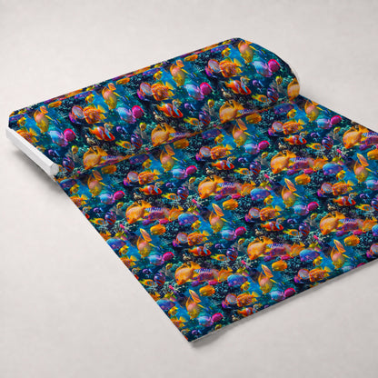 Rainbow Reef Pattern 5 Minky Fabric