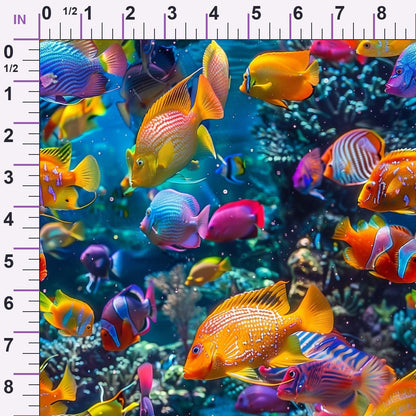Rainbow Reef Pattern 5 Minky Fabric