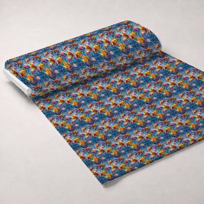 Rainbow Reef Pattern 6 Minky Fabric