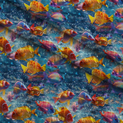 Rainbow Reef Pattern 6 Minky Fabric