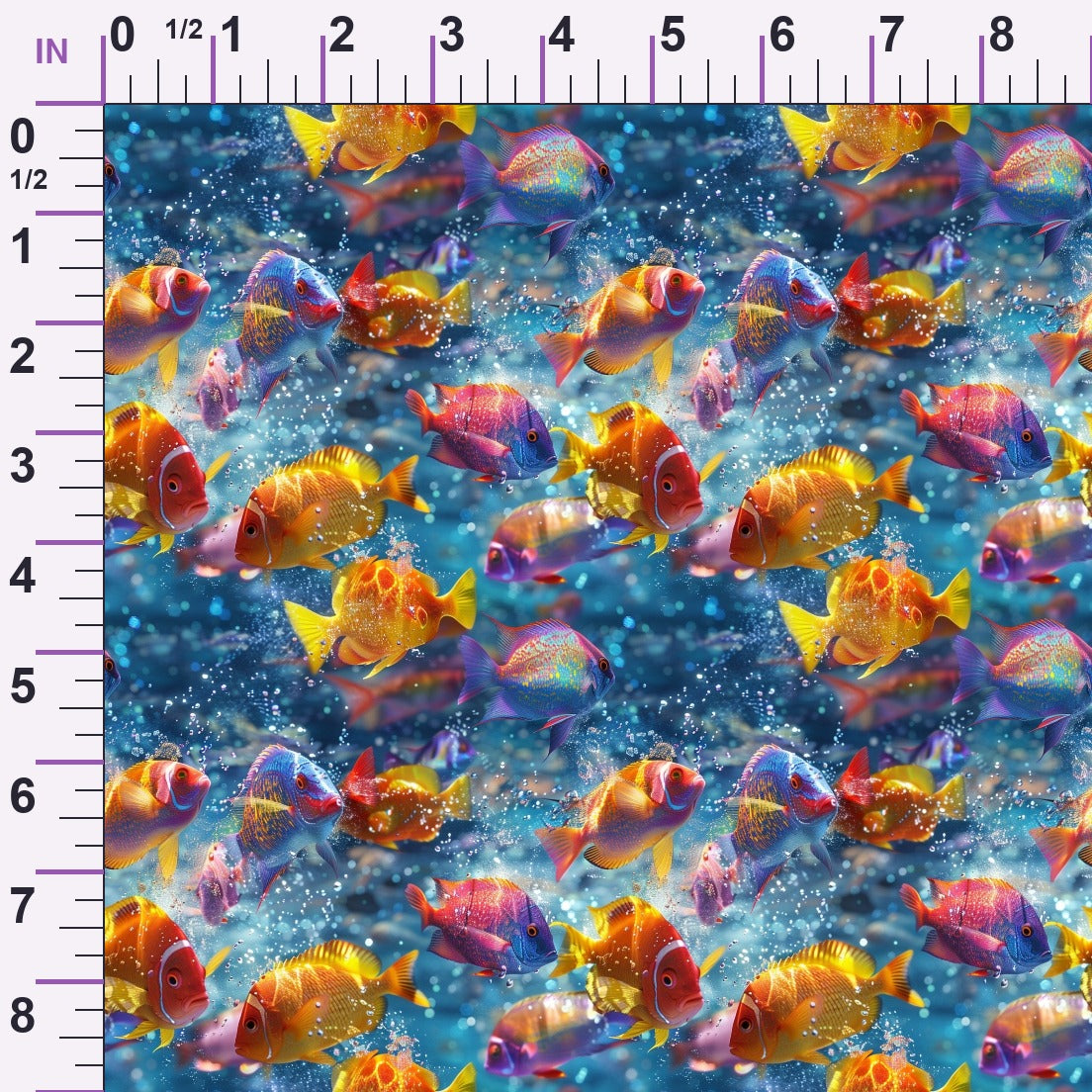 Rainbow Reef Pattern 6 Minky Fabric