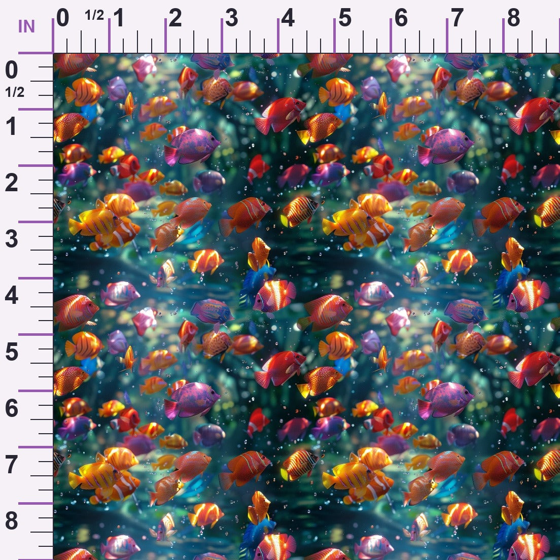 Rainbow Reef Pattern 7 Minky Fabric