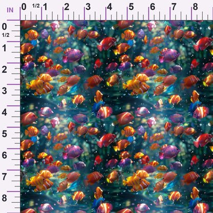 Rainbow Reef Pattern 7 Minky Fabric