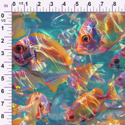 Rainbow Reef Pattern 8 Minky Fabric