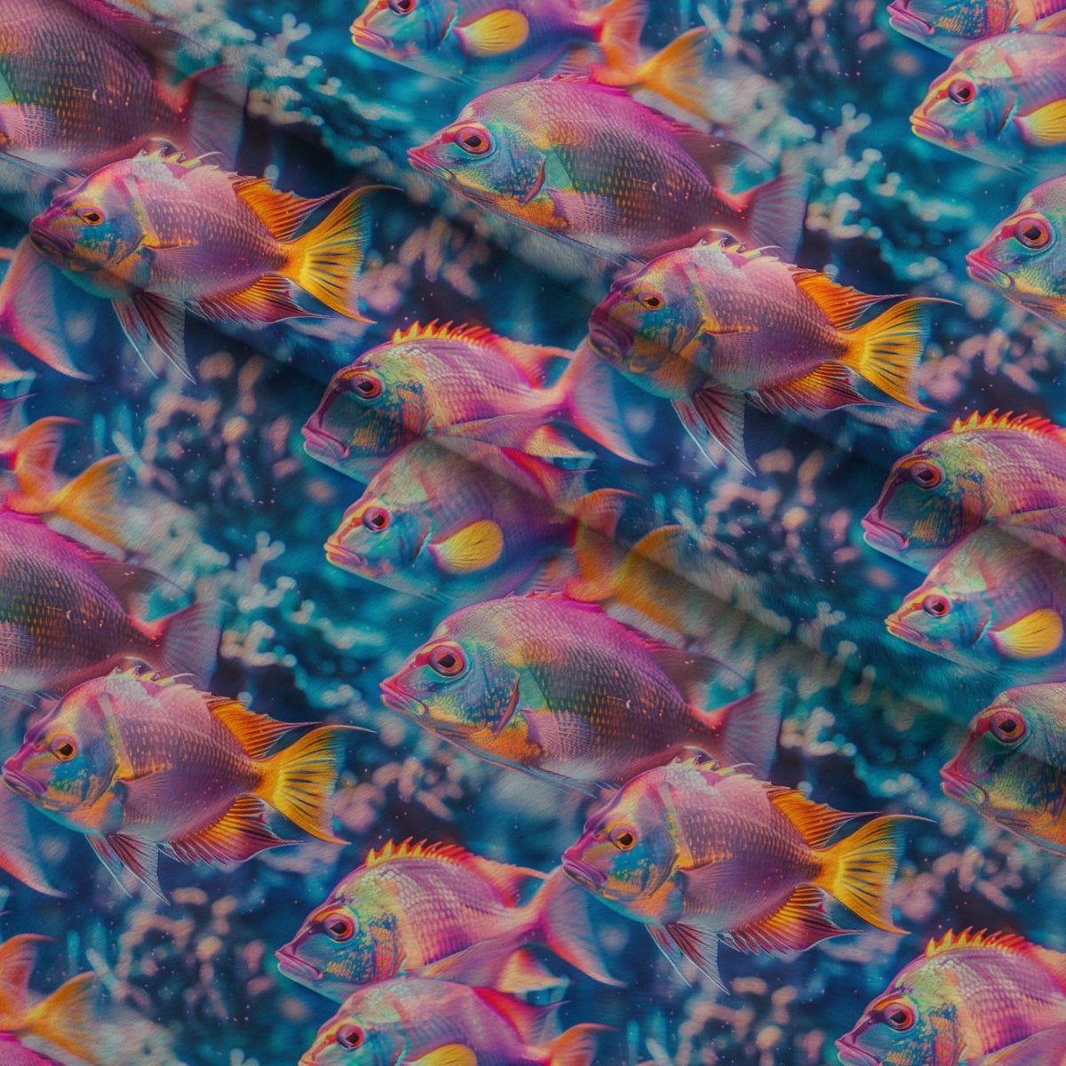 Rainbow Reef Pattern 9 Minky Fabric