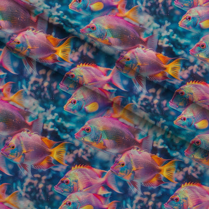 Rainbow Reef Pattern 9 Minky Fabric