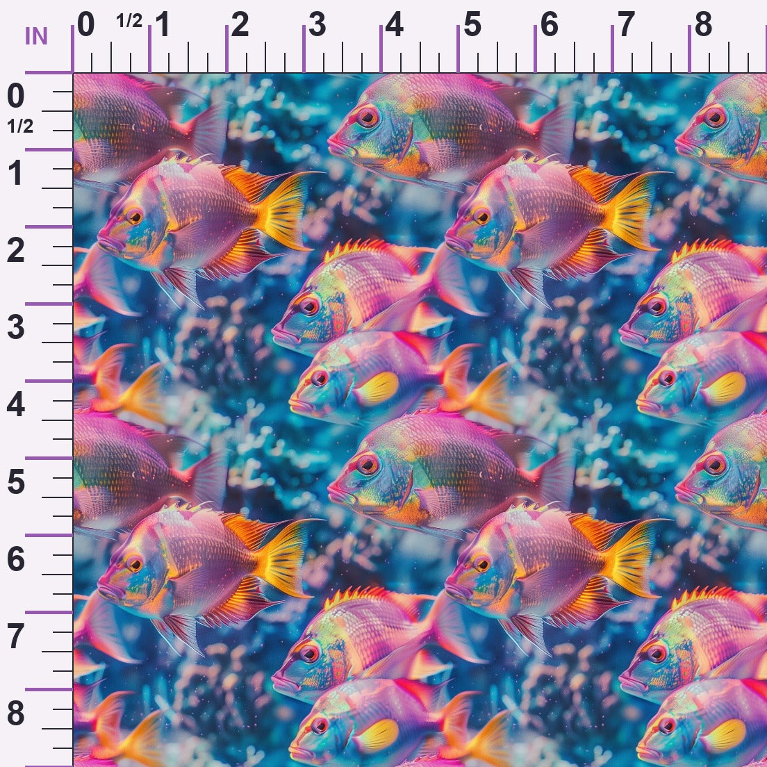 Rainbow Reef Pattern 9 Minky Fabric