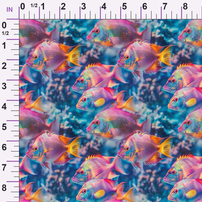 Rainbow Reef Pattern 9 Minky Fabric