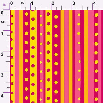 Raspberry Lemonade Pattern 1 Minky Fabric