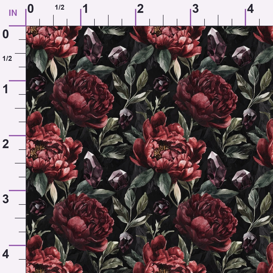 Raven Rose Reverie Pattern 8 Minky Fabric