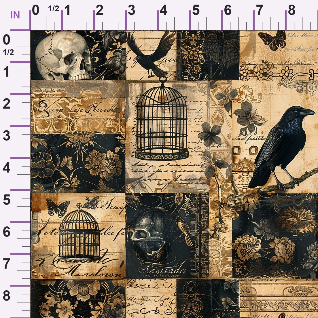 Raven's Curiosities Pattern 1 Minky Fabric