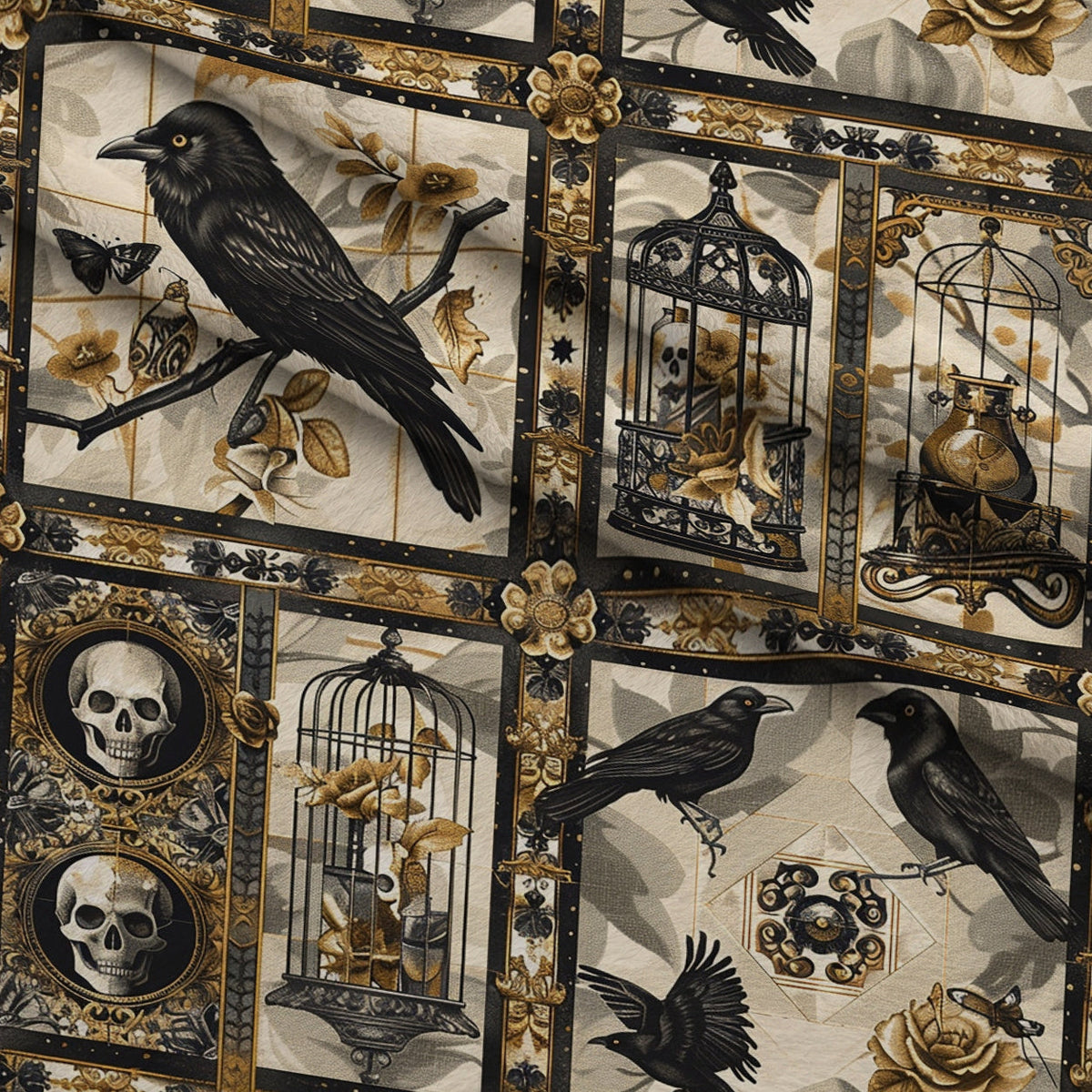 Raven's Curiosities Pattern 2 Minky Fabric
