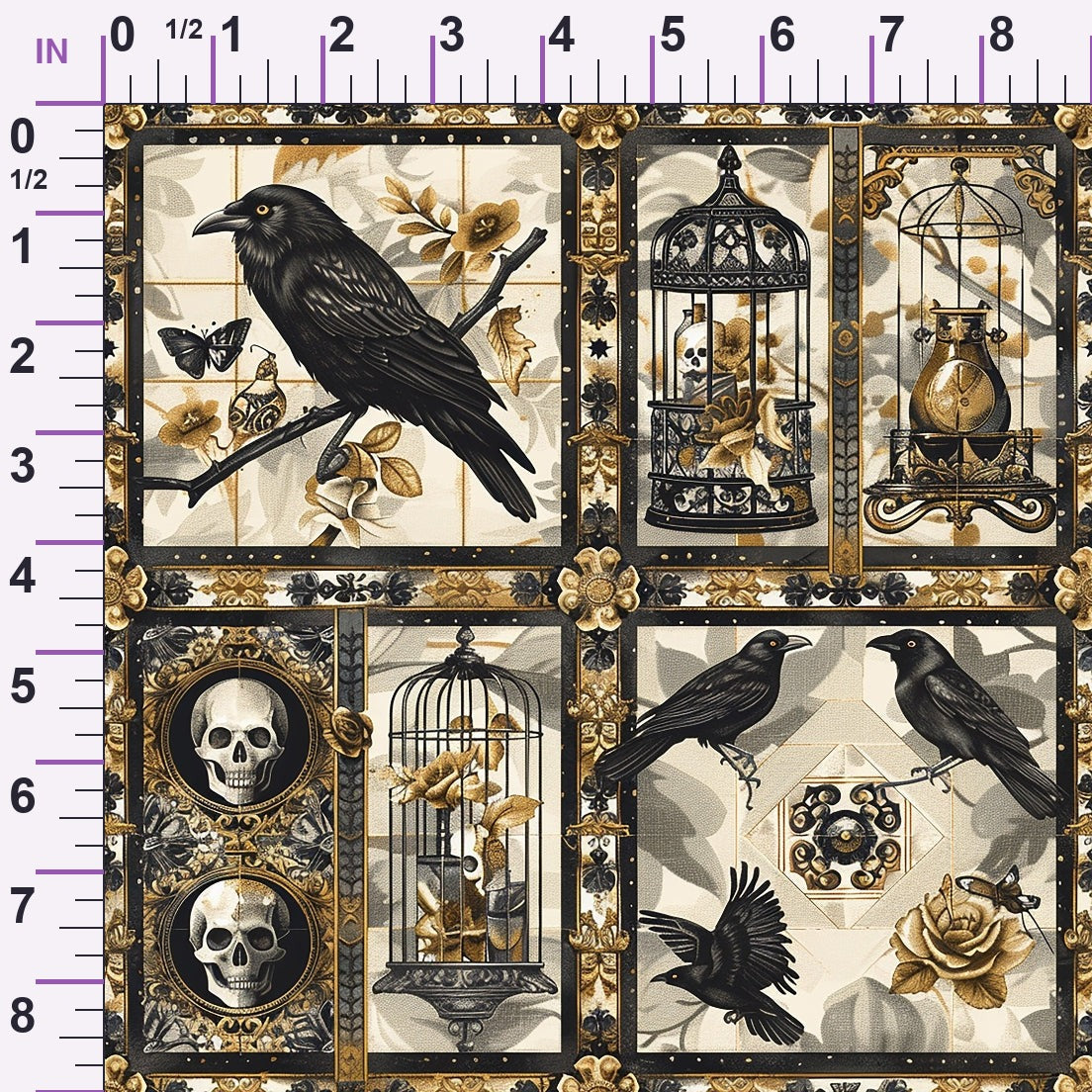 Raven's Curiosities Pattern 2 Minky Fabric