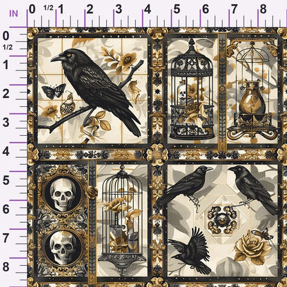 Raven's Curiosities Pattern 2 Minky Fabric