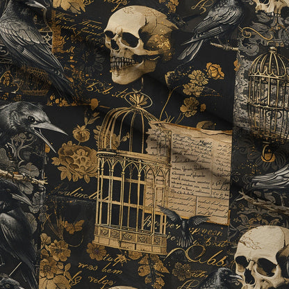Raven's Curiosities Pattern 3 Minky Fabric