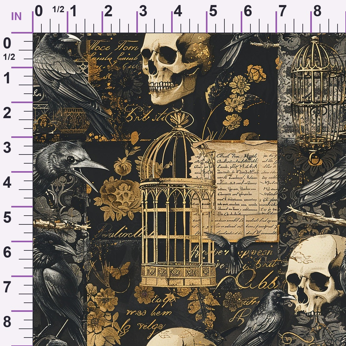 Raven's Curiosities Pattern 3 Minky Fabric