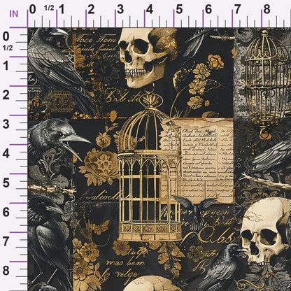 Raven's Curiosities Pattern 3 Minky Fabric