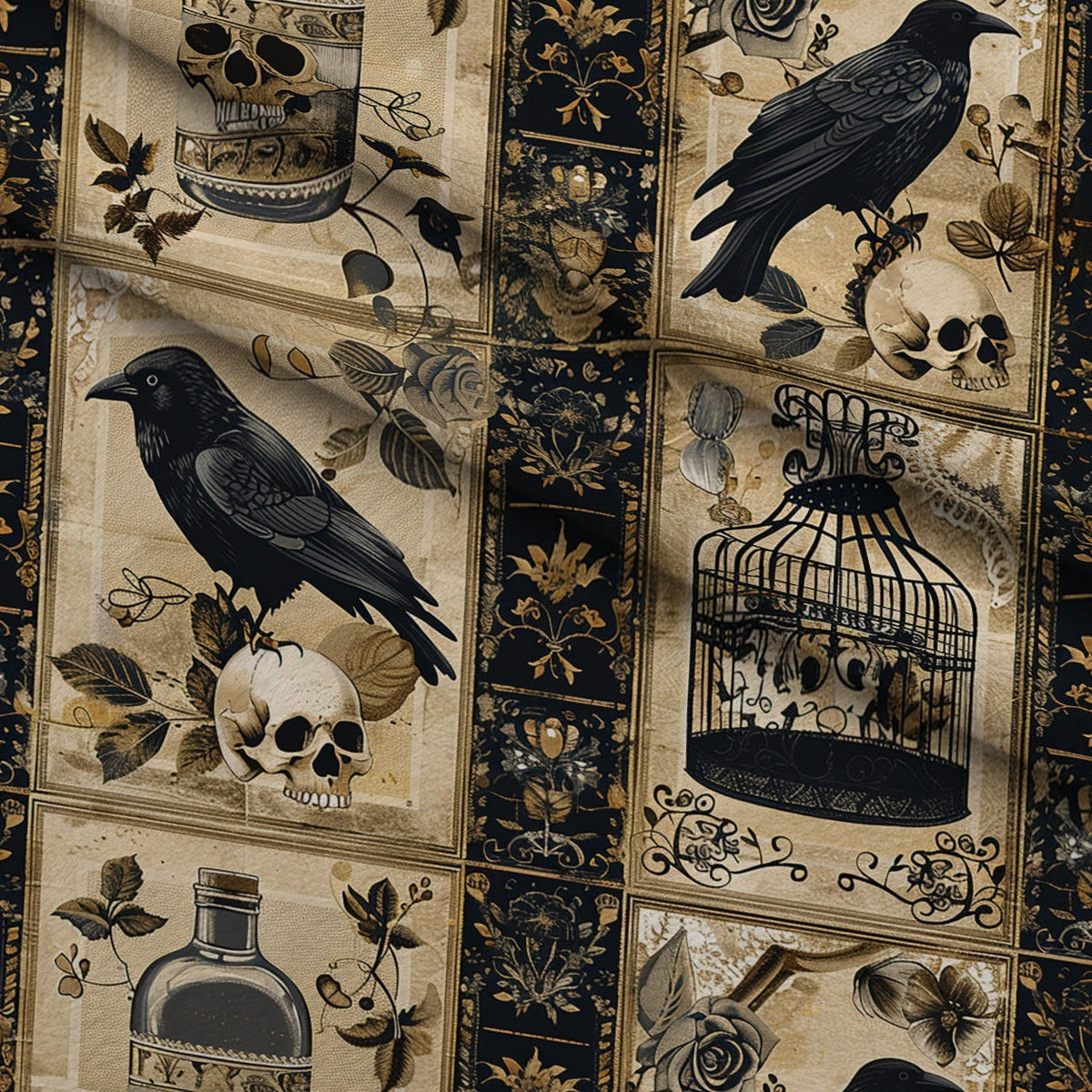 Raven's Curiosities Pattern 4 Minky Fabric