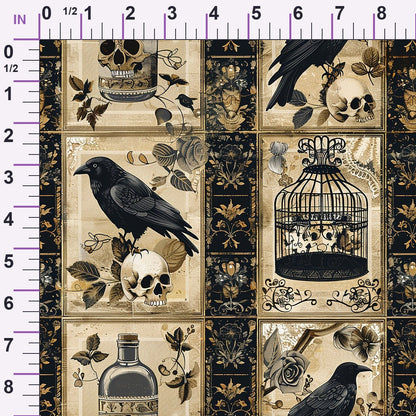 Raven's Curiosities Pattern 4 Minky Fabric